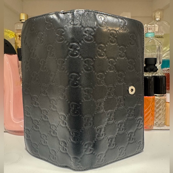 Authentic Gucci Black Guccissima Leather Continental Wallet - Picture 13 of 13